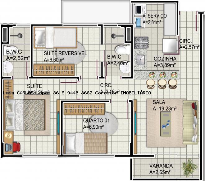 Apartamento à venda com 3 quartos, 67m² - Foto 9